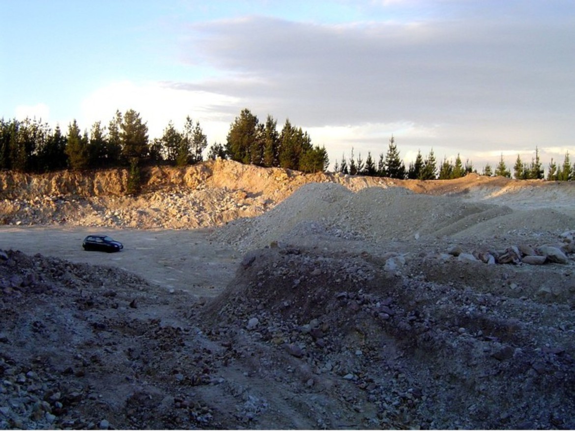 A view from atop one of the hills of the quarry.
